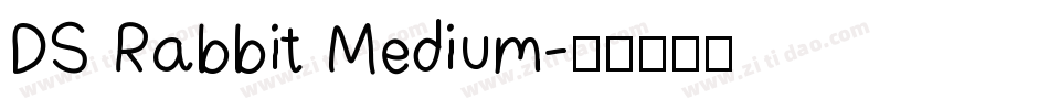 DS Rabbit Medium字体转换